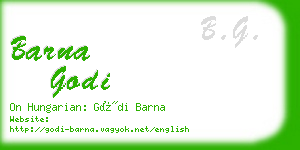 barna godi business card